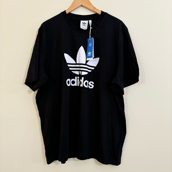 adidas Other - Men’s Short Sleeve Solid Black Adidas Tee with White Brand Logo